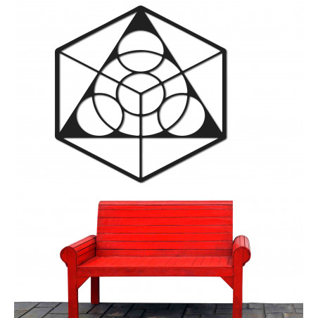 Pictură spațială pe perete din placaj, dimensiuni de la 50 la 90 cm