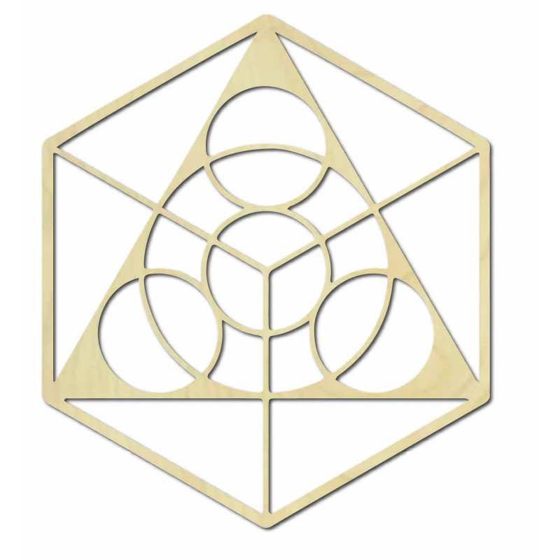 Pictură spațială pe perete din placaj,...