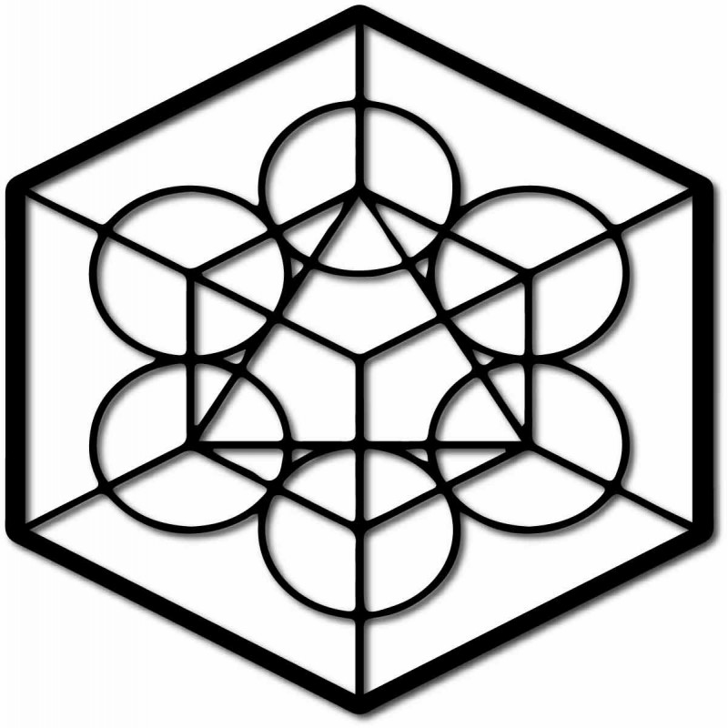 Pictura geometrica din lemn pe peretele recoltei