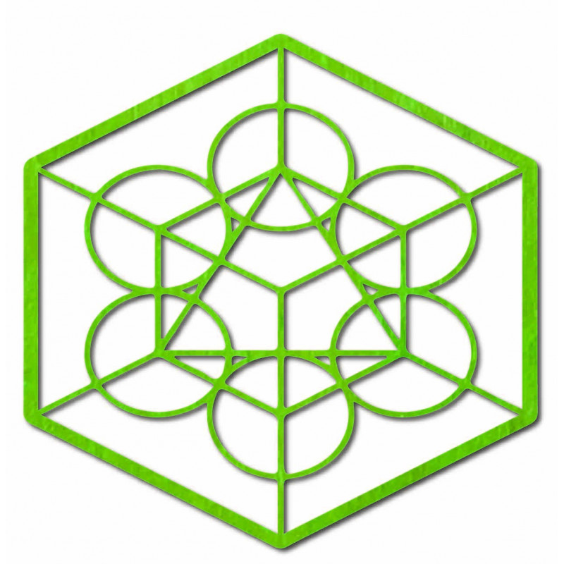 Pictura geometrica din lemn pe peretele recoltei