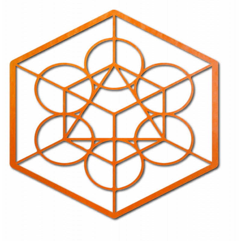 Pictura geometrica din lemn pe peretele recoltei