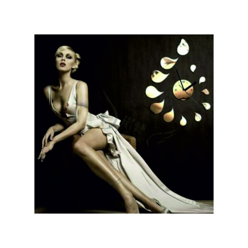 Ceas de perete DIY ROZMARIN cu autocolant picături