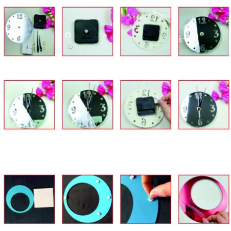 Ceas de perete DIY ROZMARIN cu autocolant picături