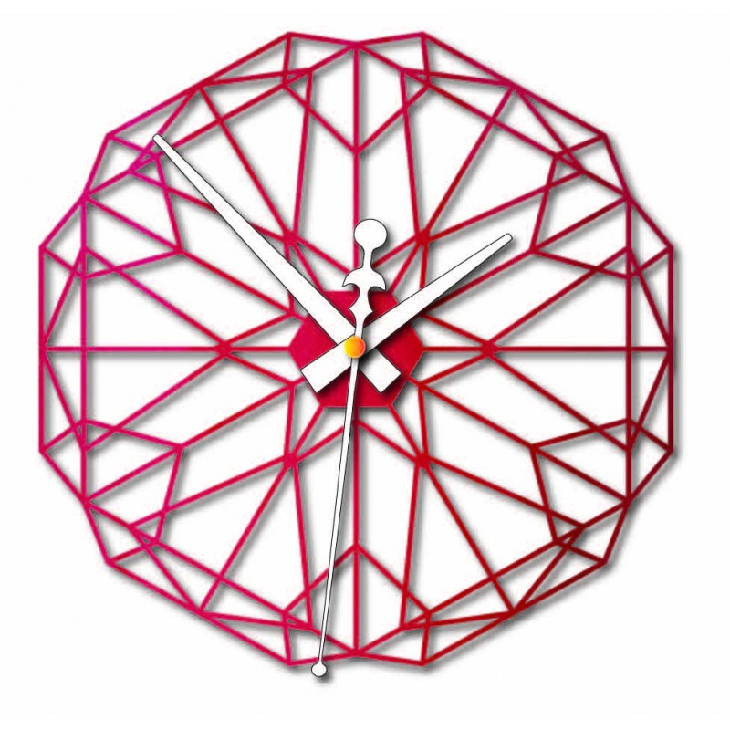 Ceas de perete geometric din placaj de lemn - CUDO