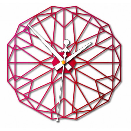 Ceas de perete geometric din placaj de lemn - CUDO
