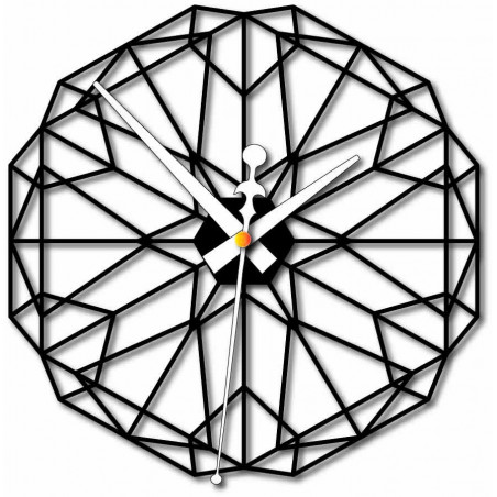 Ceas de perete geometric din placaj de lemn - CUDO