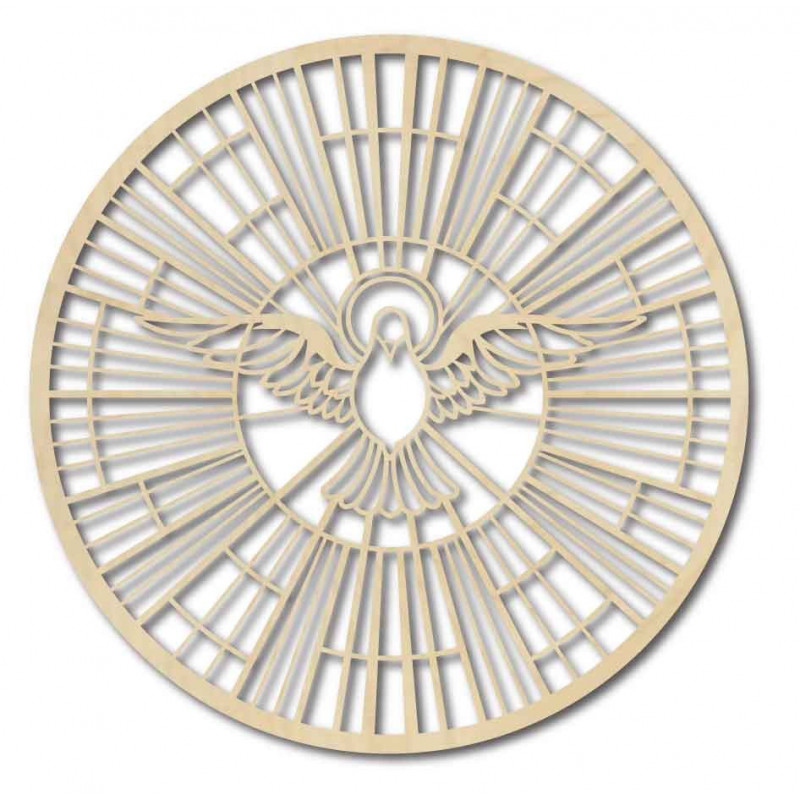 Imagine din lemn a unui porumbel - Simbol al...