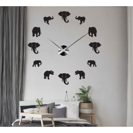 Sentop - Ceas de perete modern pe perete de elefant și aur SZ070