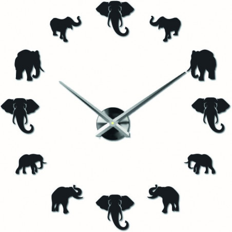 Sentop - Ceas de perete modern pe perete de elefant și aur SZ070