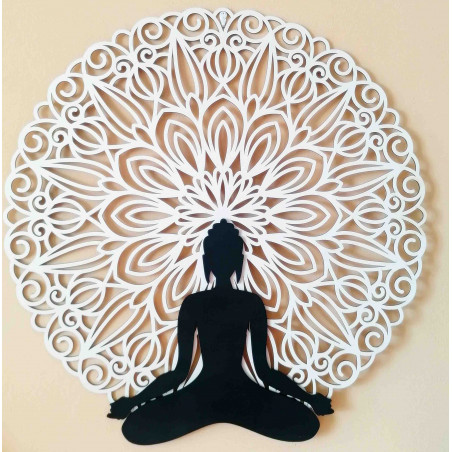 Sentop - Imagine Mandala 3D pe peretele designului de culoare mandala Buddha
