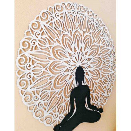 Sentop - Imagine Mandala 3D pe peretele designului de culoare mandala Buddha