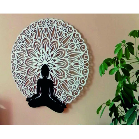 Sentop - Imagine Mandala 3D pe peretele designului de culoare mandala Buddha