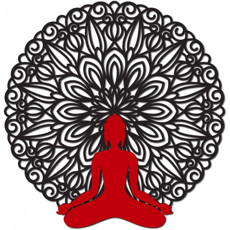 Sentop - Imagine Mandala 3D pe peretele designului de culoare mandala Buddha