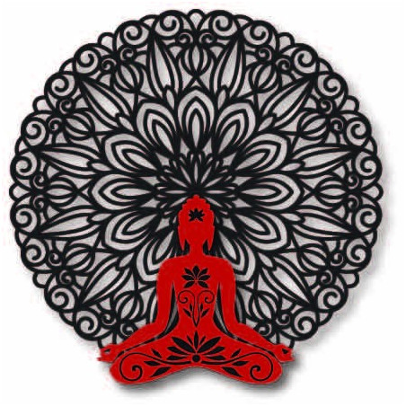 Pictură de perete 3D Buddha în mandala 50, 70, 90 cm