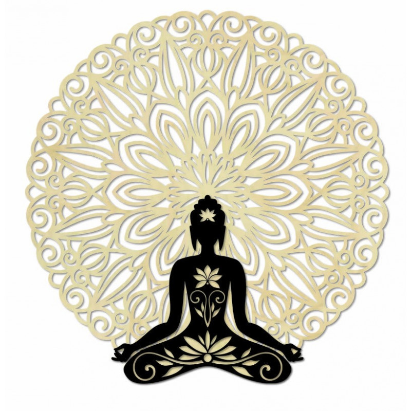 Pictură de perete 3D Buddha în mandala 50, 70,...