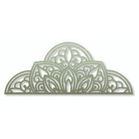 Pictură murală din lemn jumătate de mandală - BOHEMIA