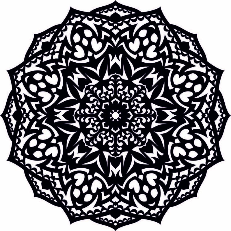 Mandala din lemn pe perete - CIRCEL