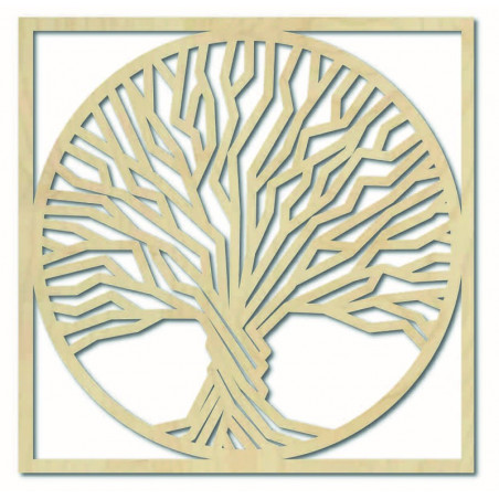 Pictură murală din lemn copac în ramă