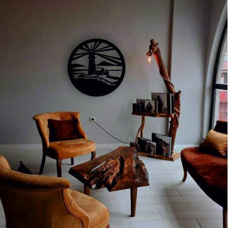 Sentop - Far pictură modernă pe perete - decor din lemn