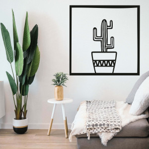 Pictură murală modernă cu cactus
