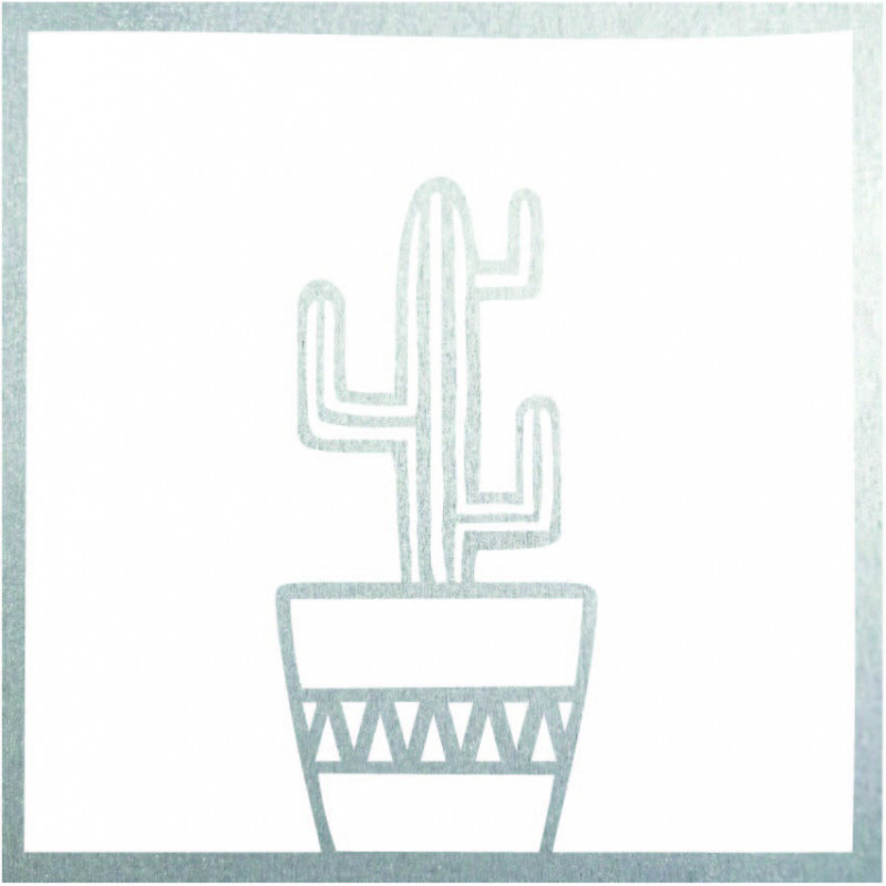Pictură murală modernă cu cactus
