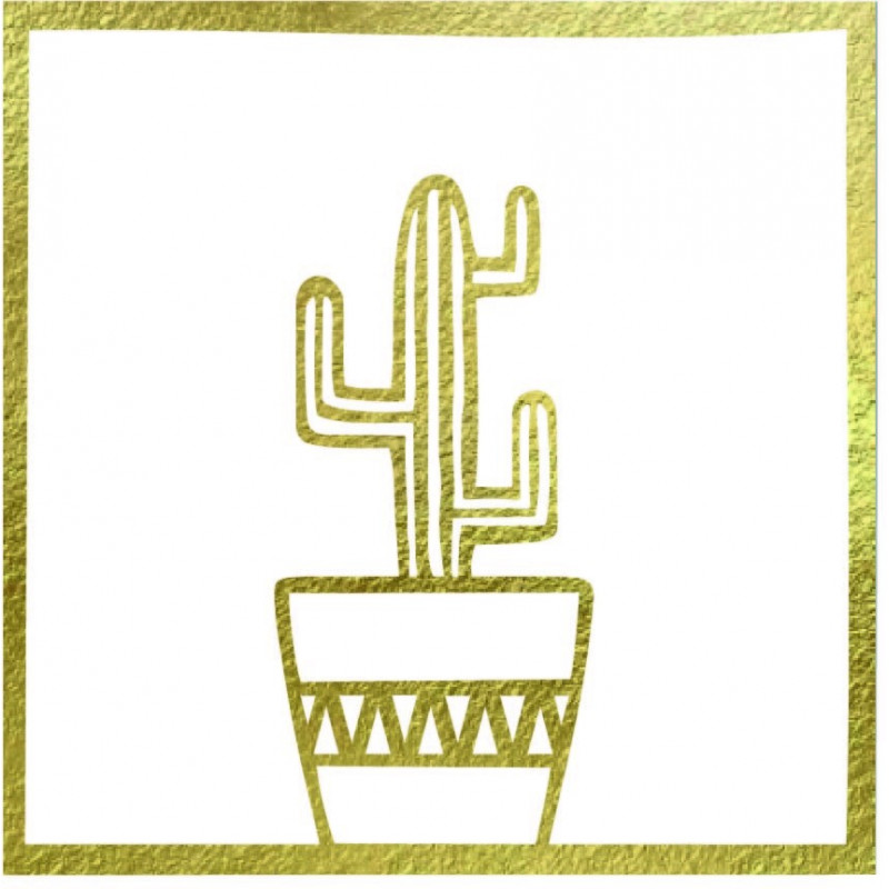 Pictură murală modernă cu cactus