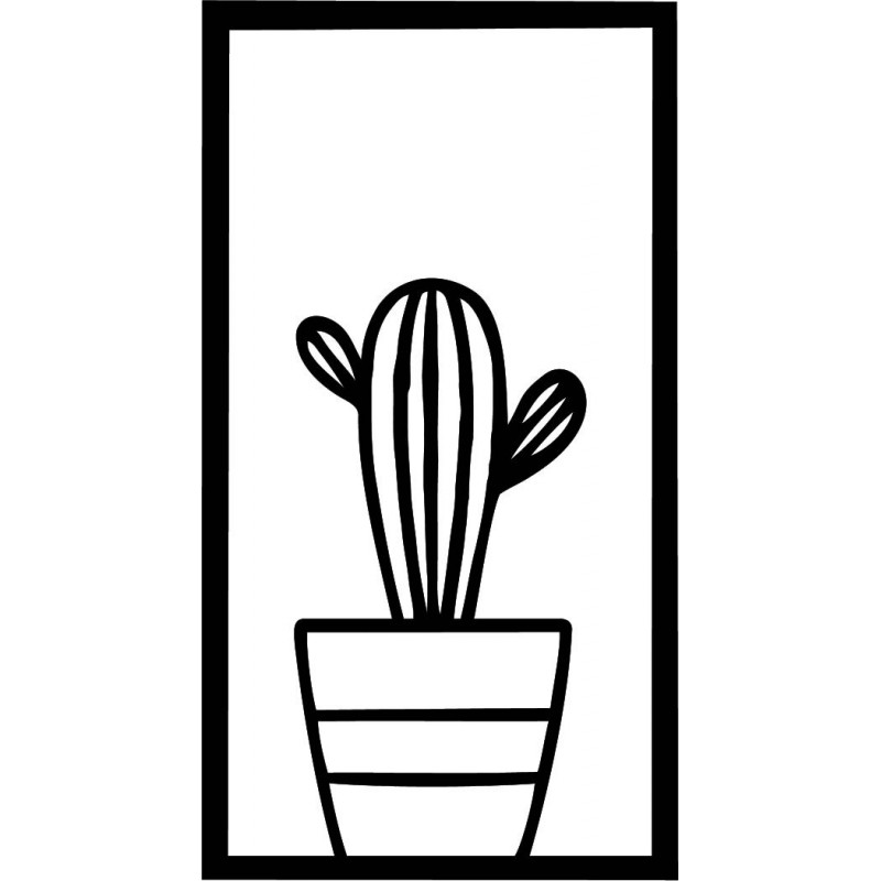 Pictură murală modernă cu cactus