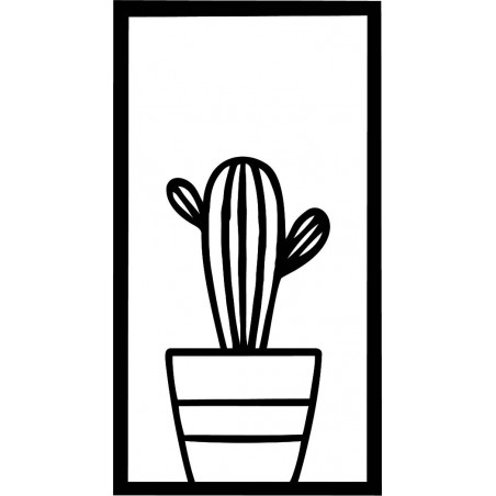 Pictură murală modernă cu cactus
