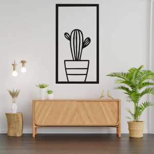Pictură murală modernă cu cactus