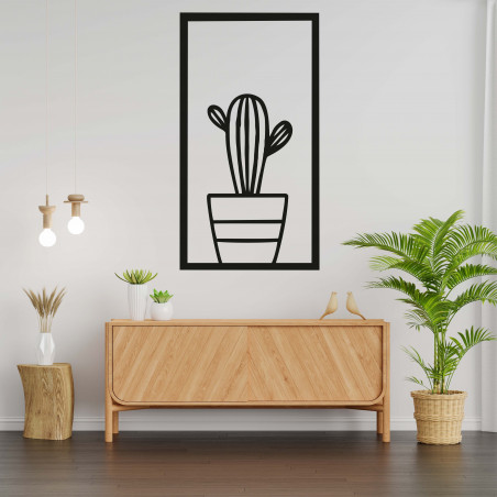 Pictură murală modernă cu cactus