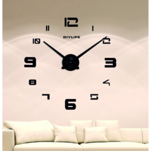 Ceas de perete cu oglindă adezivă PROFI CLOCK 3D 2