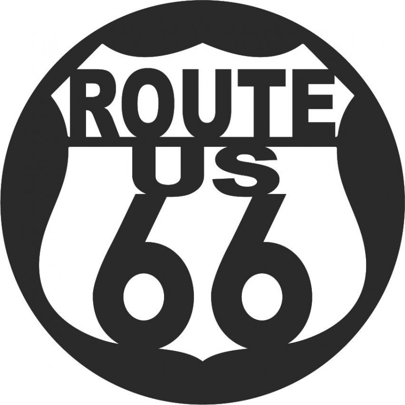 Imagine de perete din lemn U.S. ROUTE 66