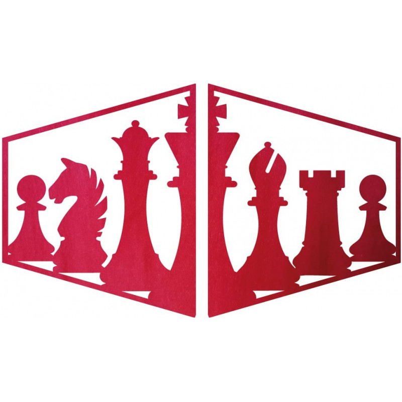 Pictură elegantă pe peretele unei piese de șah...