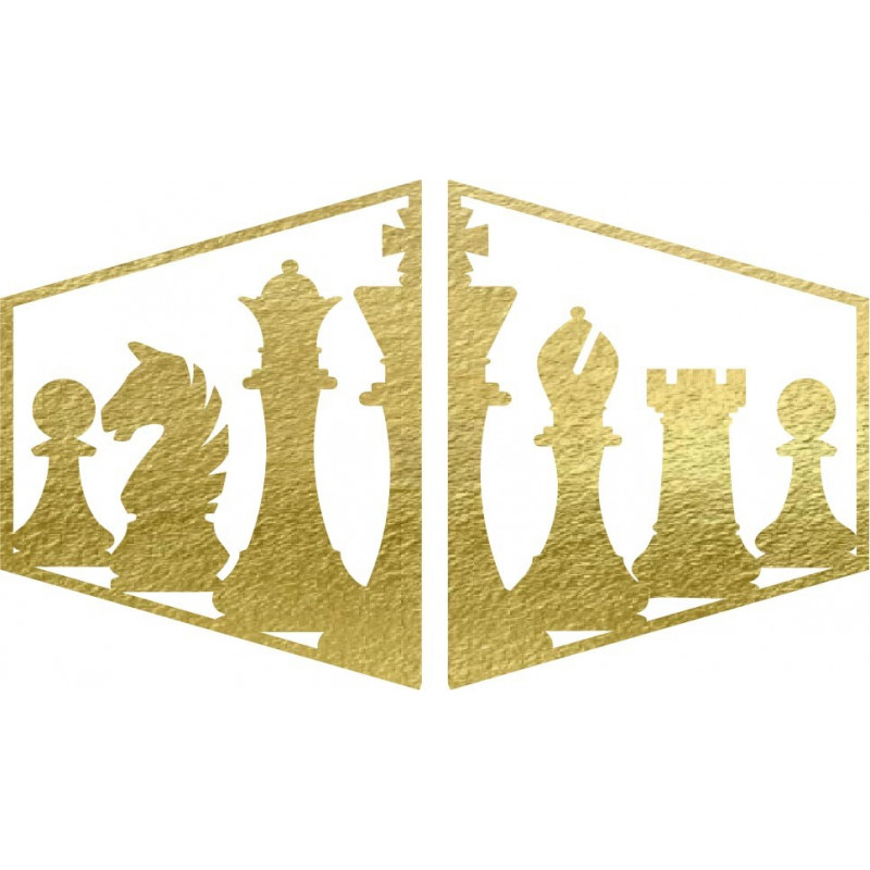 Pictură elegantă pe peretele unei piese de șah...