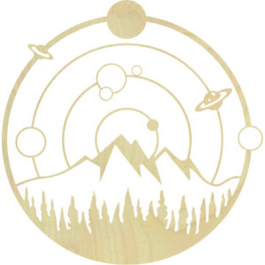 Pictură murală originală a unei planete în spațiu - SILENY 2