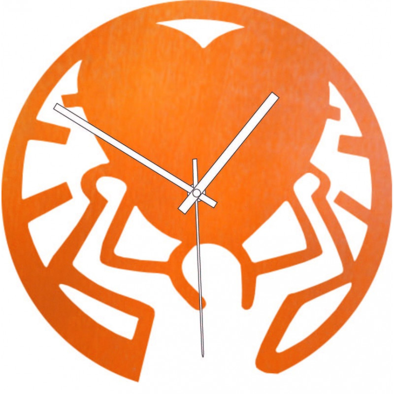 Ceas din lemn - dragoste pe umeri negru și...