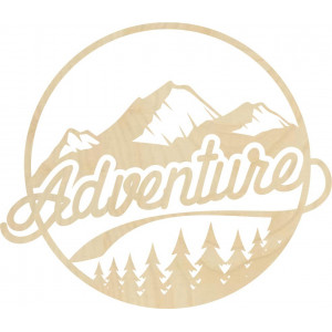 Imagine de perete din lemn cu motiv natural - ADVENTURE 2