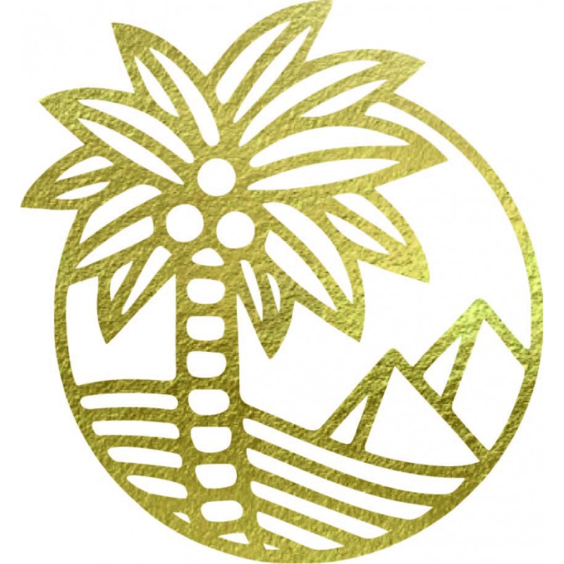 Pictura de perete din lemn a unui palmier pe...