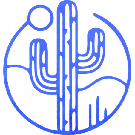 Imagine de perete din lemn a unui cactus cu soarele - MONK