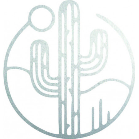 Imagine de perete din lemn a unui cactus cu soarele - MONK