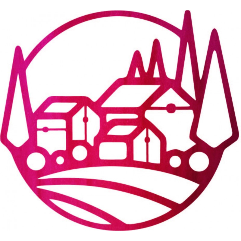 Tablou din lemn pe peretele caselor