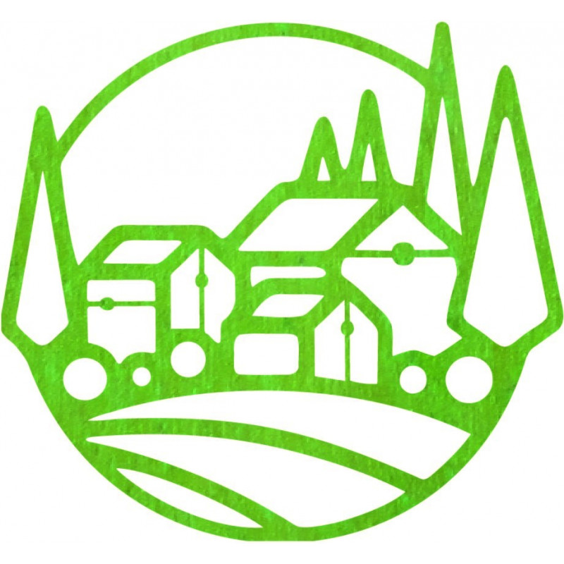 Tablou din lemn pe peretele caselor