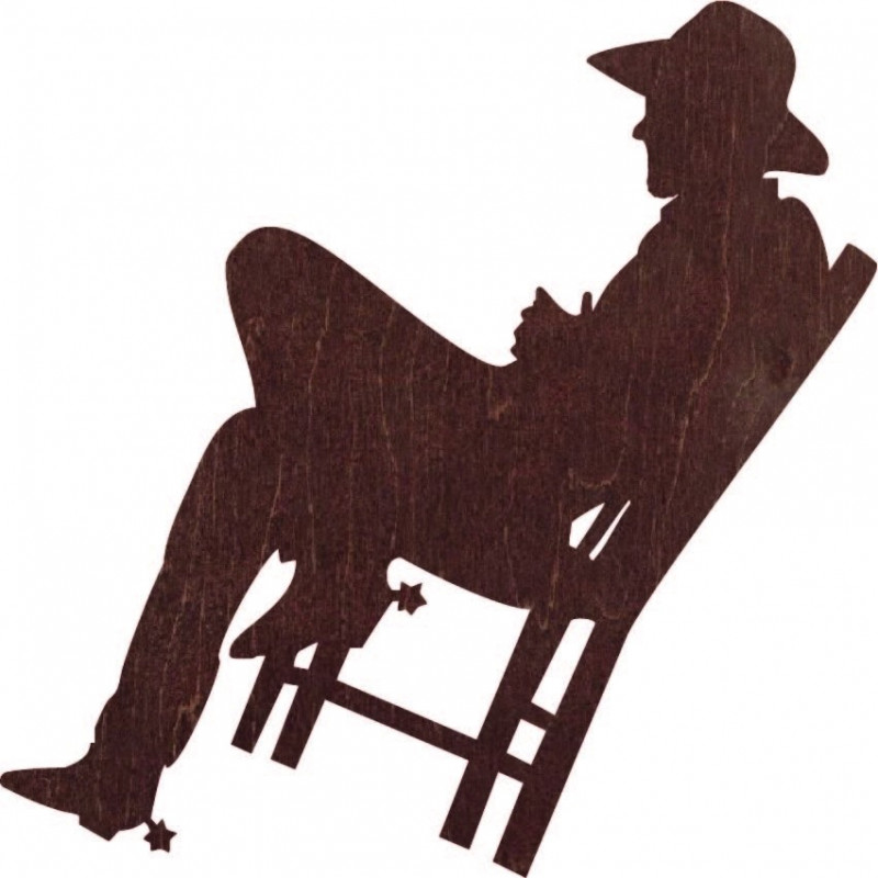 Tablou elegant din lemn pe perete - COWBOY |...