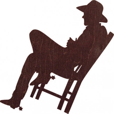 Tablou elegant din lemn pe perete - COWBOY | SENTOP