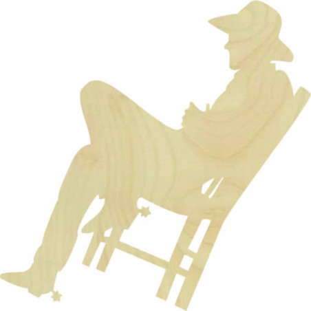Tablou elegant din lemn pe perete - COWBOY | SENTOP