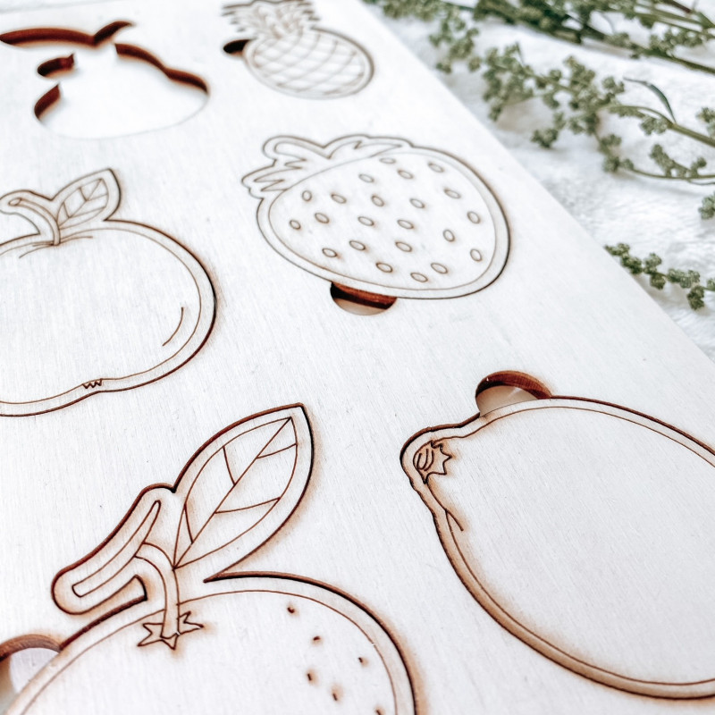 Insert montessori din lemn pentru copii -...