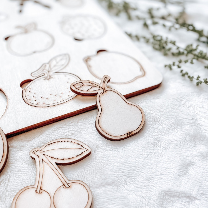 Insert montessori din lemn pentru copii -...