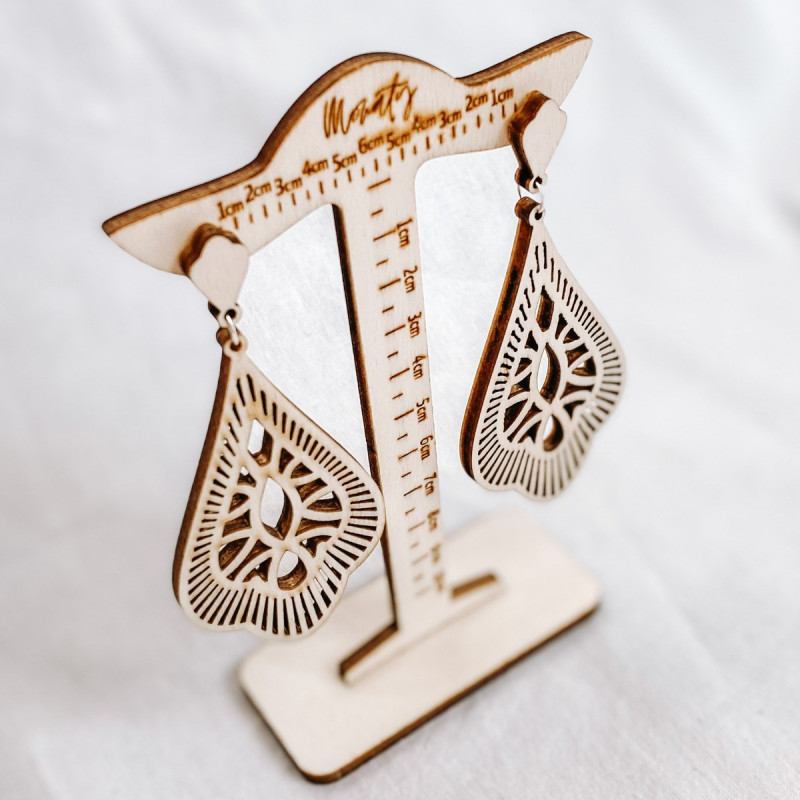 Cercei suspendati din lemn VALERY - MONATY |...