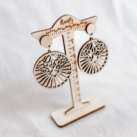 Cercei din pandantiv din lemn LILIEN - MONATY | SENTOP