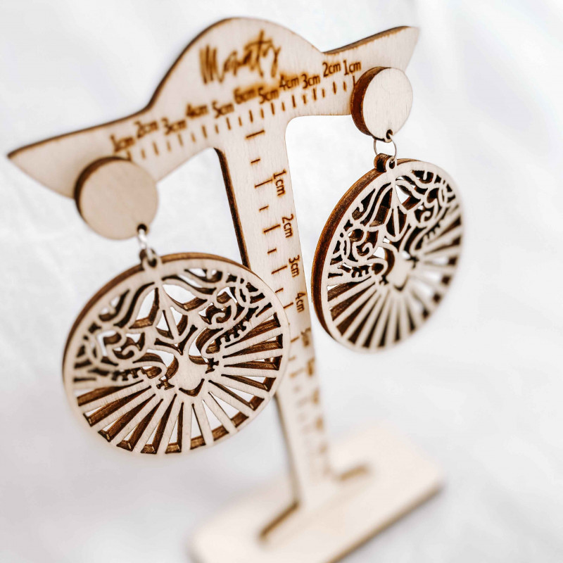 Cercei din pandantiv din lemn LILIEN - MONATY |...